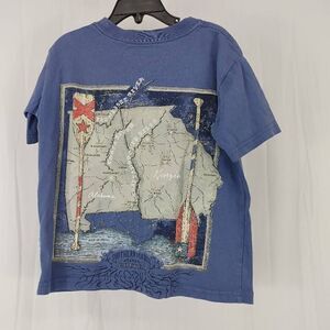 Southern Marsh River Routes Blue Graphic Tee Georgia Alabama Size Youth Small Fi